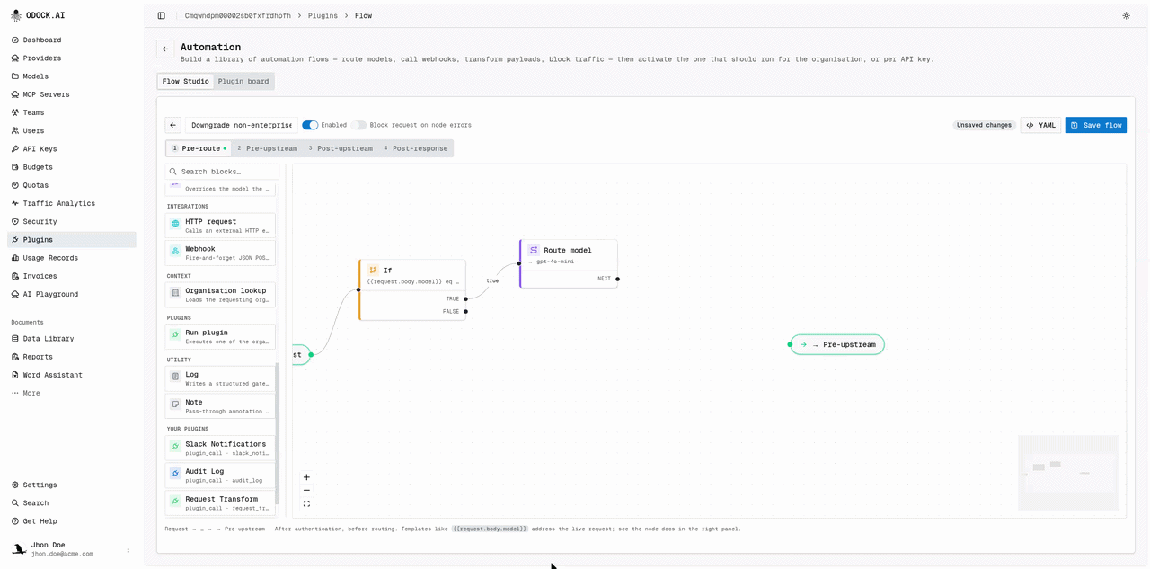 'Create the webhook call and save'