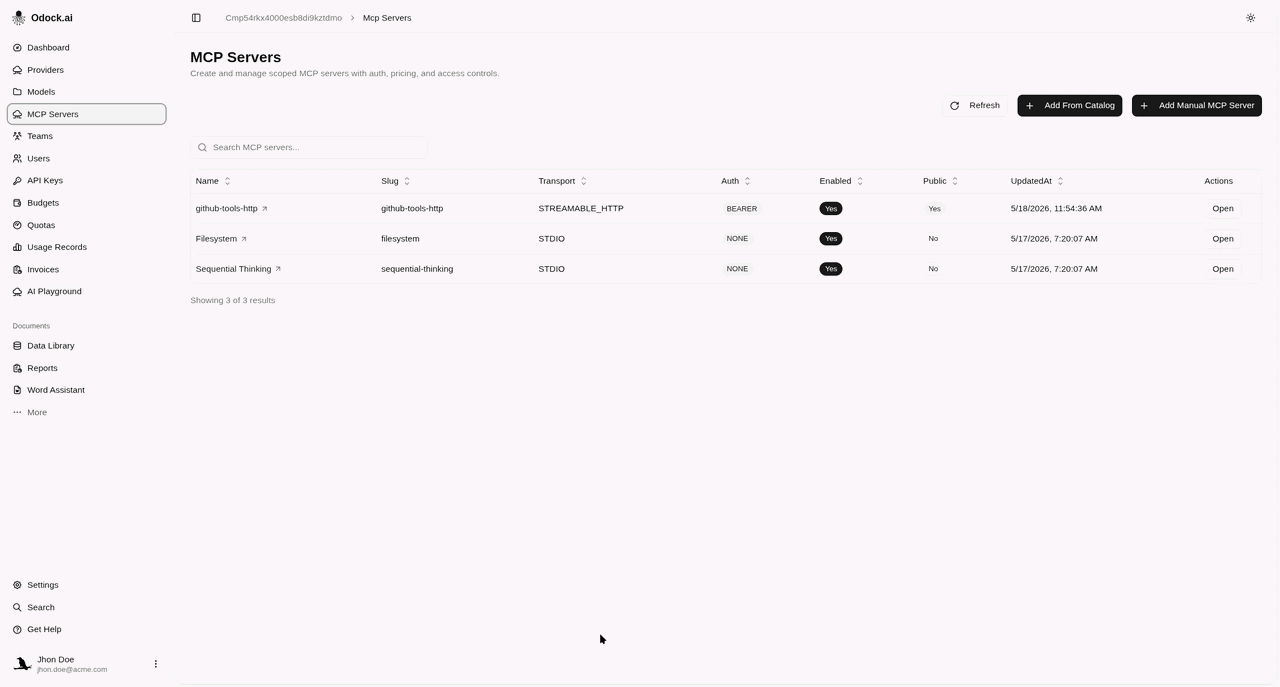 Configure Mcp tool governance