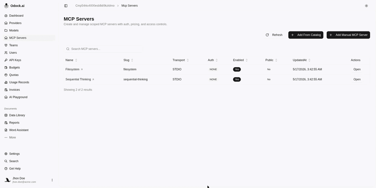 Add MCP Server manually 