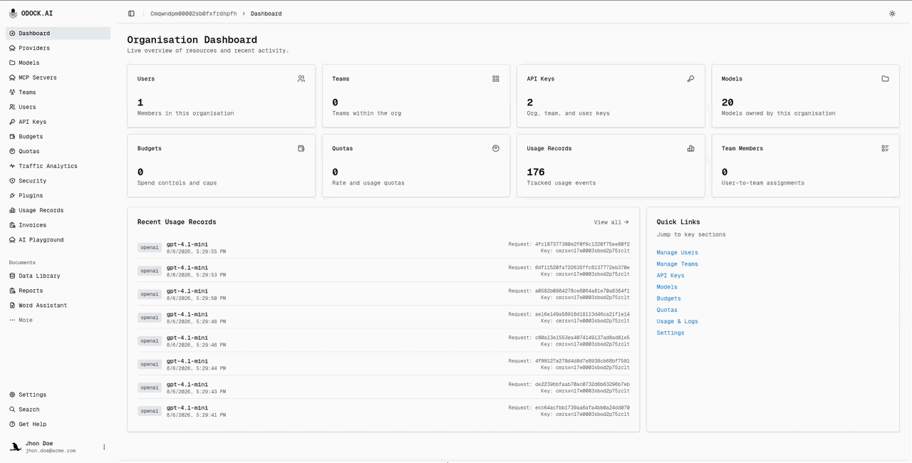 'Syncing models into an organisation's catalog, choosing between provider and Odock Catalog sources'