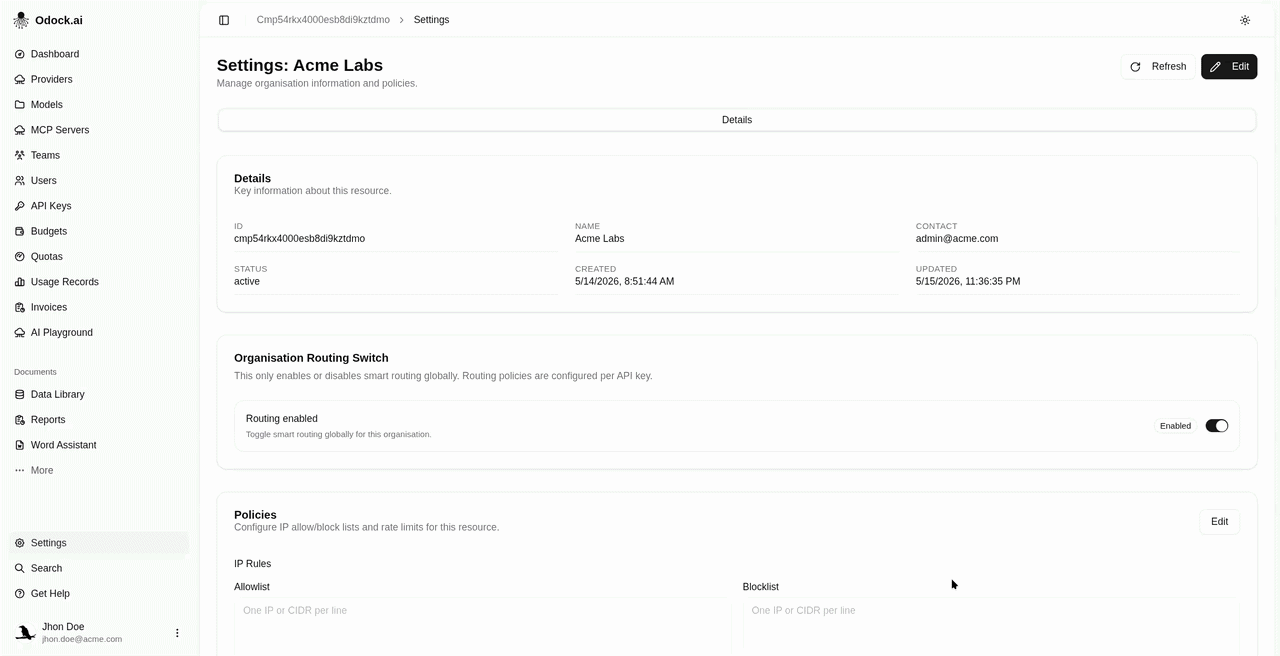 Edit the organisation guardrails policies 