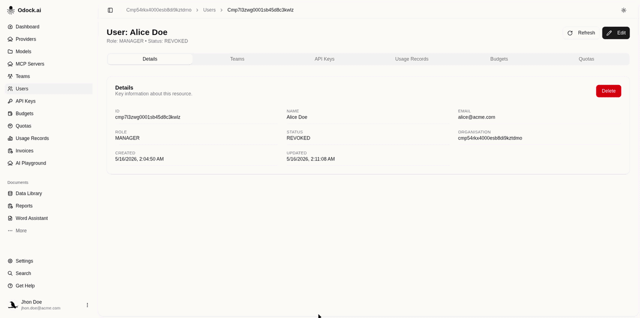 Add user to a team